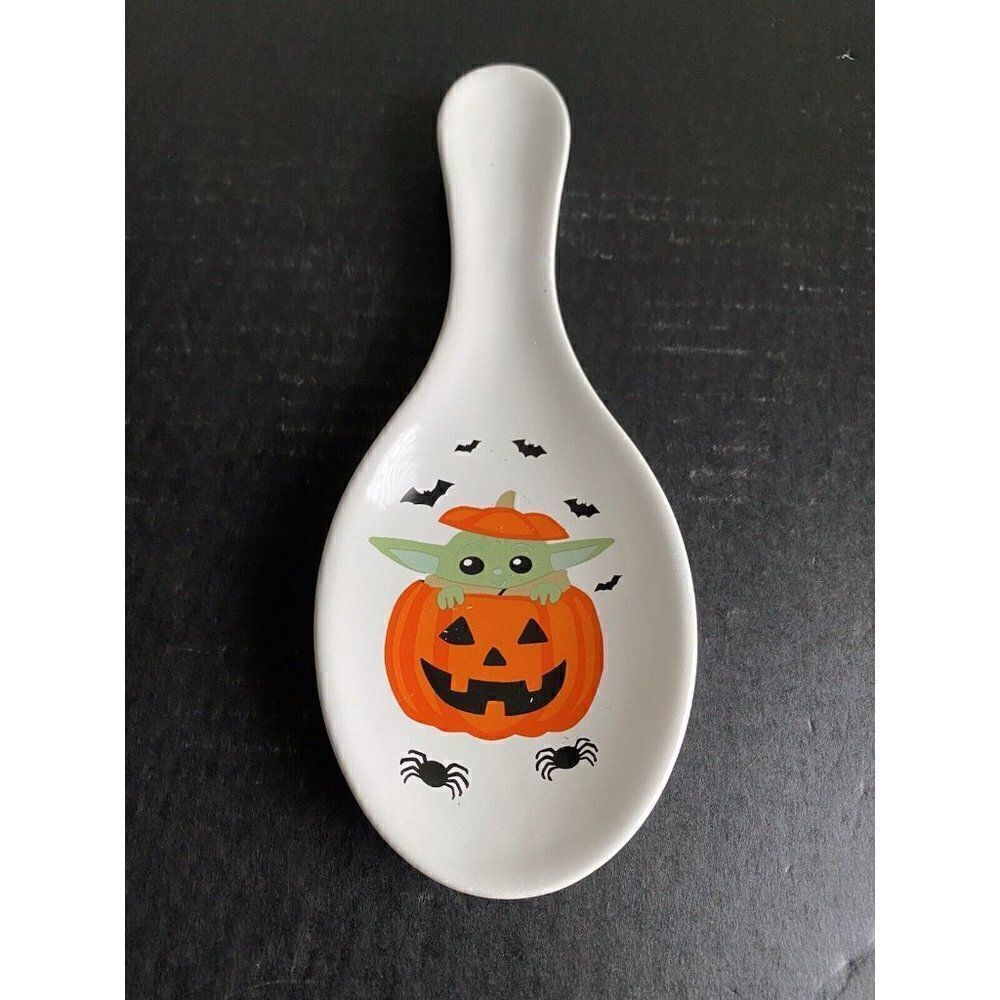 Star Wars Grogu Baby Yoda‎ Spoon Rest Halloween Jack-O-Lantern Pumpkin NEW